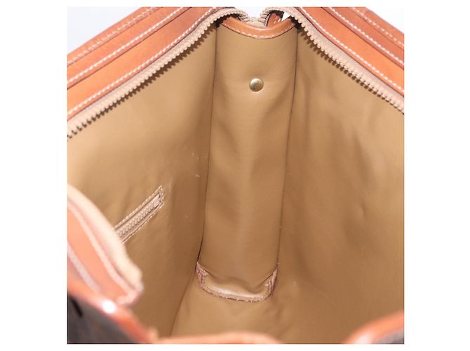 Céline CELINE Macadam Canvas Tote Bag PVC Leather Brown Gold - vista 21
