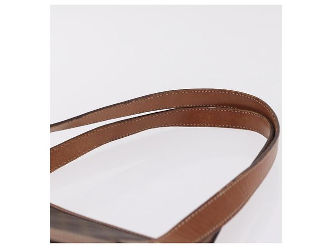 Céline CELINE Macadam Canvas Tote Bag PVC Leather Brown Gold - vista 9