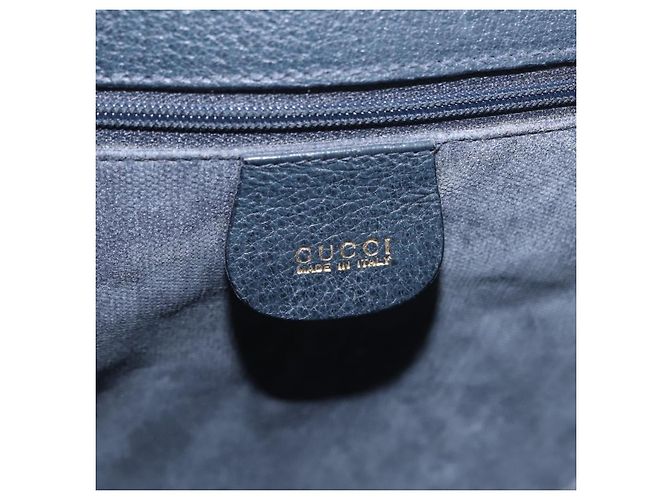 GUCCI Shoulder Bag Canvas Navy Gold - vista 16