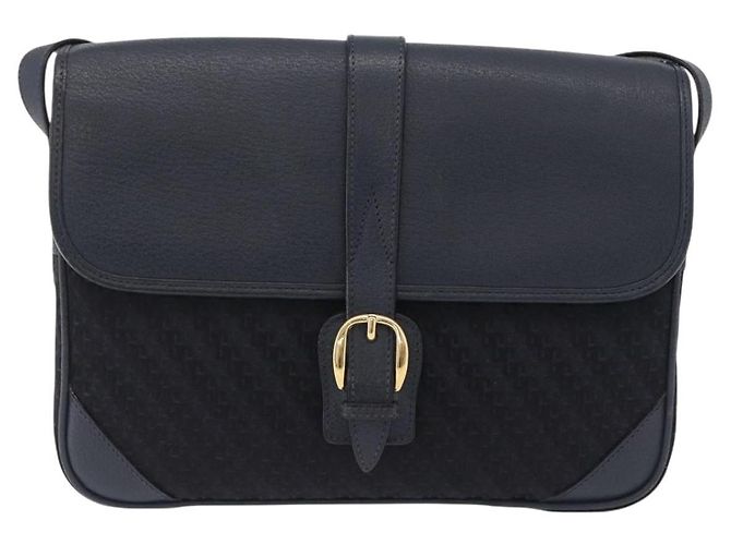 GUCCI Shoulder Bag Canvas Navy Gold - vista 2