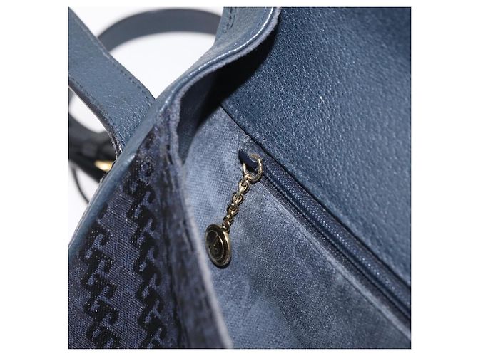 GUCCI Shoulder Bag Canvas Navy Gold - vista 20