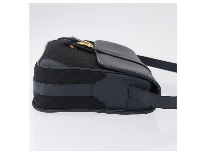 GUCCI Shoulder Bag Canvas Navy Gold - vista 4