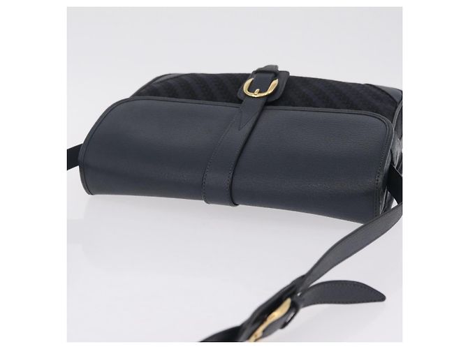 GUCCI Shoulder Bag Canvas Navy Gold - vista 6