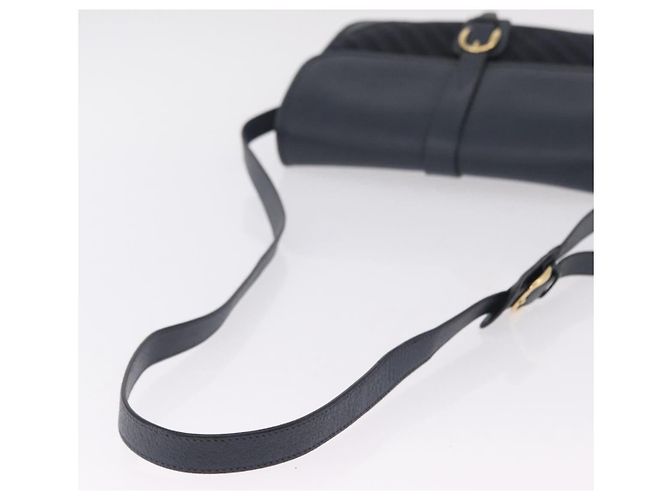 GUCCI Shoulder Bag Canvas Navy Gold - vista 7