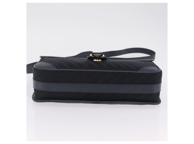 GUCCI Shoulder Bag Canvas Navy Gold - vista 9