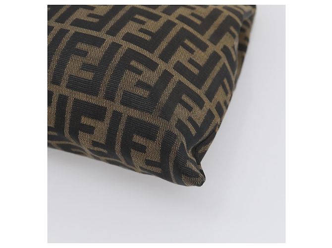 FENDI Zucca Canvas Hand Bag Brown Black - vista 11