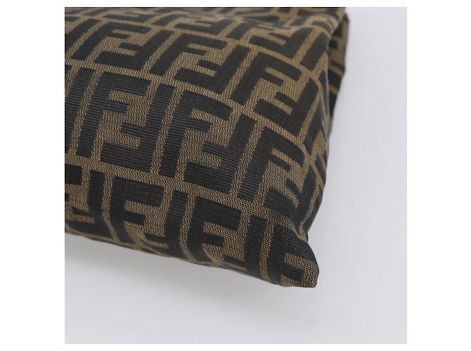FENDI Zucca Canvas Hand Bag Brown Black - vista 13
