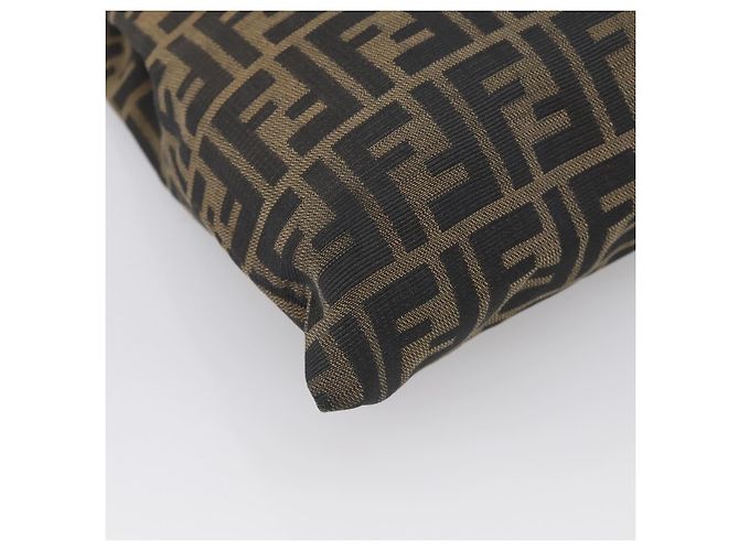 FENDI Zucca Canvas Hand Bag Brown Black - vista 14