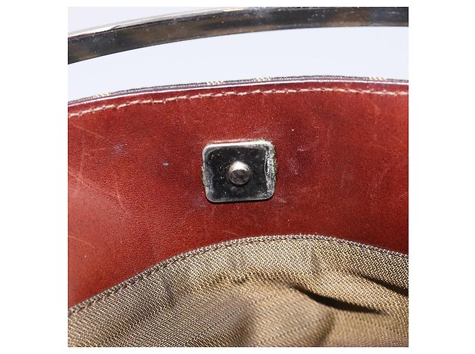 FENDI Zucca Canvas Hand Bag Brown Black - vista 16