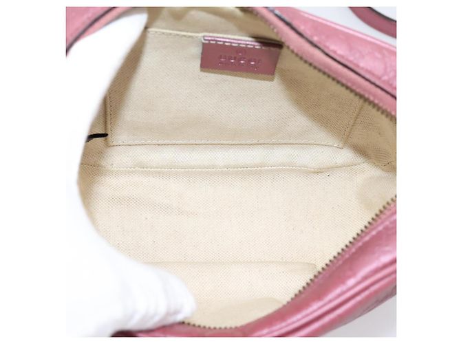 GUCCI Micro GG Canvas Micro Guccissima Bag Leather Gold Pink 309538 - vista 16
