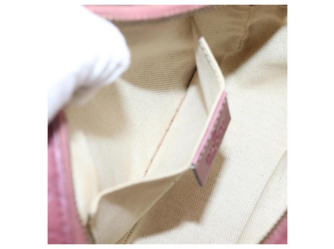 GUCCI Micro GG Canvas Micro Guccissima Bag Leather Gold Pink 309538 - vista 19