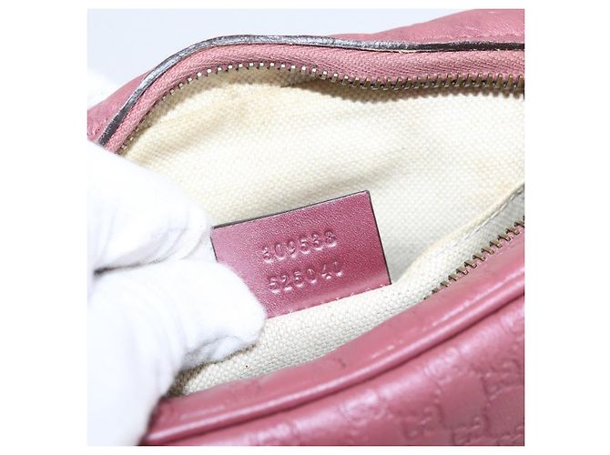 GUCCI Micro GG Canvas Micro Guccissima Bag Leather Gold Pink 309538 - vista 20