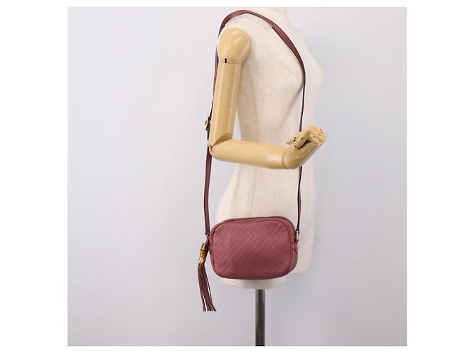 GUCCI Micro GG Canvas Micro Guccissima Bag Leather Gold Pink 309538 - vista 21