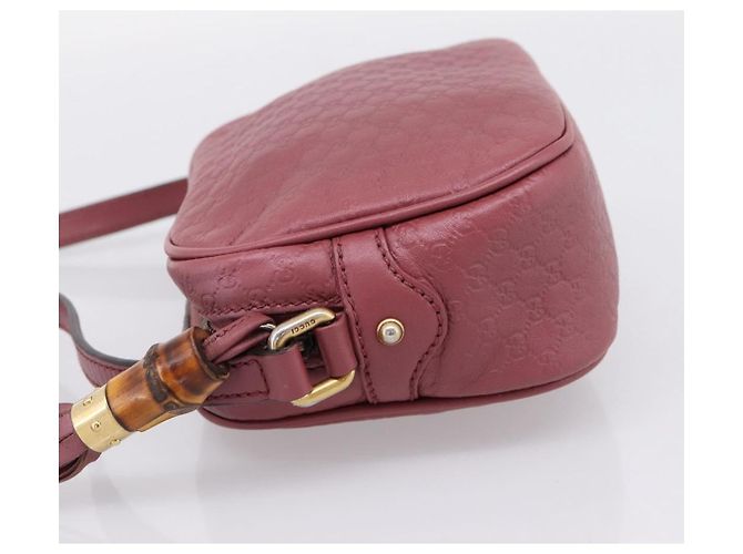 GUCCI Micro GG Canvas Micro Guccissima Bag Leather Gold Pink 309538 - vista 4