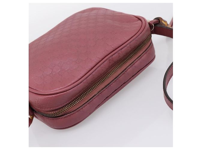 GUCCI Micro GG Canvas Micro Guccissima Bag Leather Gold Pink 309538 - vista 6