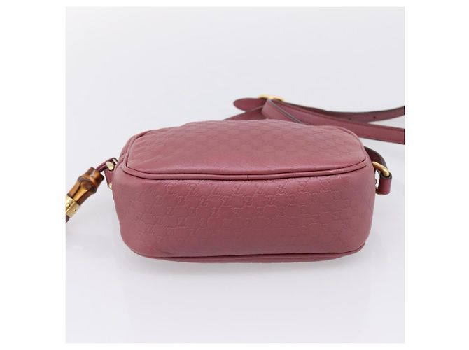 GUCCI Micro GG Canvas Micro Guccissima Bag Leather Gold Pink 309538 - vista 9