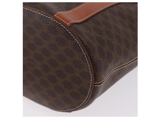 Céline CELINE Macadam Canvas Shoulder Bag PVC Leather Brown Gold - vista 13