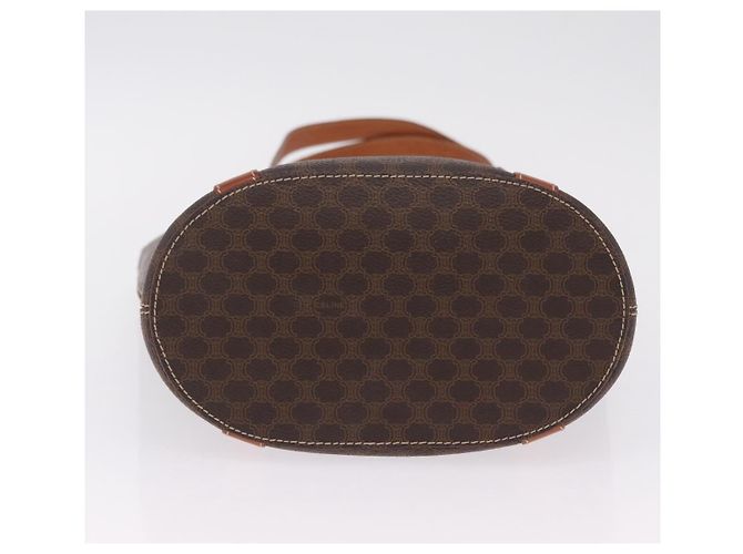 Céline CELINE Macadam Canvas Shoulder Bag PVC Leather Brown Gold - vista 9