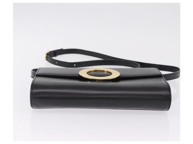 Céline CELINE Circle Shoulder Bag Leather Black Gold - vista 11