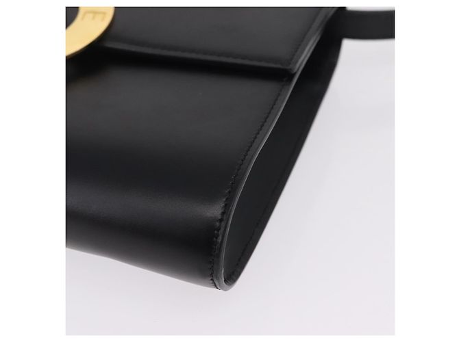 Céline CELINE Circle Shoulder Bag Leather Black Gold - vista 13
