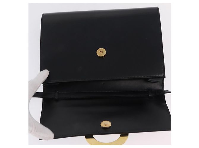 Céline CELINE Circle Shoulder Bag Leather Black Gold - vista 17