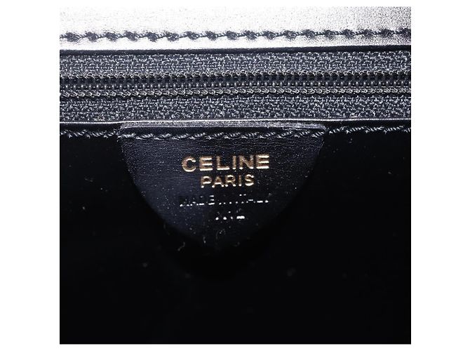 Céline CELINE Circle Shoulder Bag Leather Black Gold - vista 20