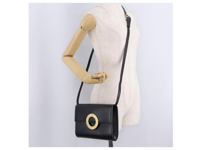 Céline CELINE Circle Shoulder Bag Leather Black Gold - vista 27