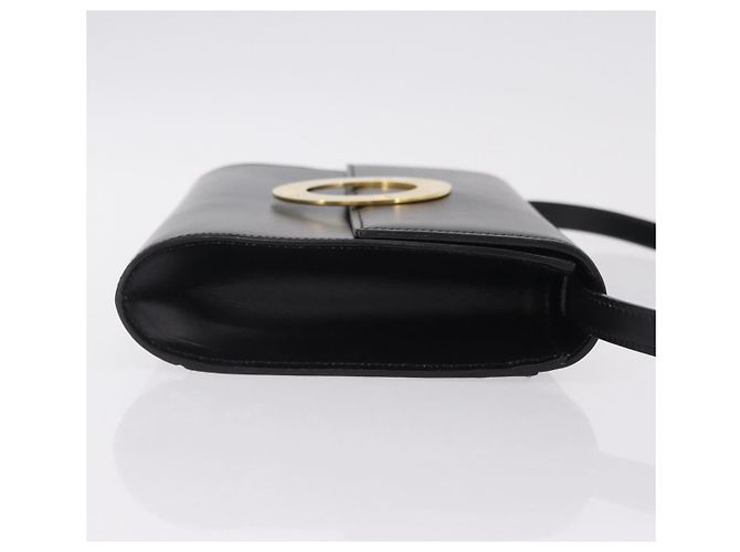 Céline CELINE Circle Shoulder Bag Leather Black Gold - vista 4