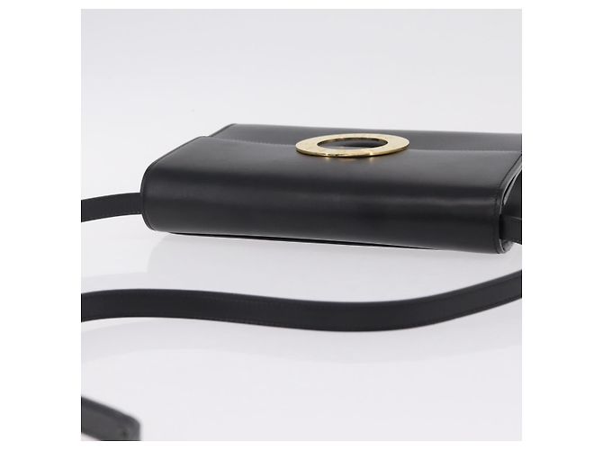 Céline CELINE Circle Shoulder Bag Leather Black Gold - vista 6