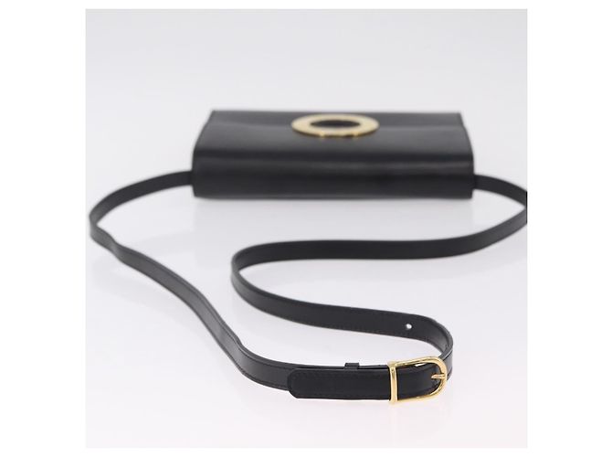 Céline CELINE Circle Shoulder Bag Leather Black Gold - vista 7