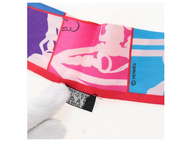 Hermès HERMES Twilly Scarf Silk Multicolor  BRIDES de GALA - vista 11