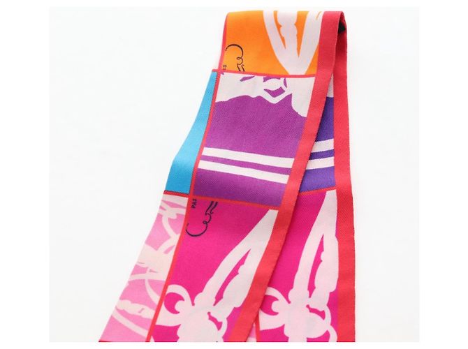 Hermès HERMES Twilly Scarf Silk Multicolor  BRIDES de GALA - vista 2