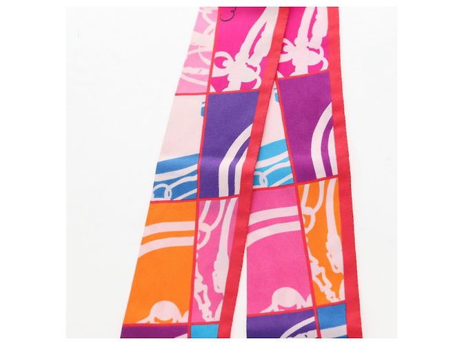 Hermès HERMES Twilly Scarf Silk Multicolor  BRIDES de GALA - vista 3
