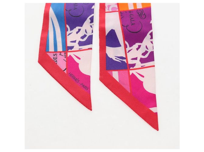 Hermès HERMES Twilly Scarf Silk Multicolor  BRIDES de GALA - vista 8
