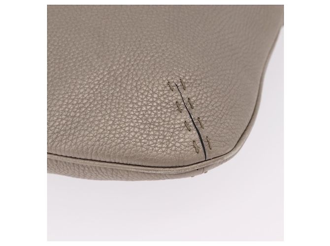 FENDI Celeria Shoulder Bag Leather Silver 8BT147 - vista 15