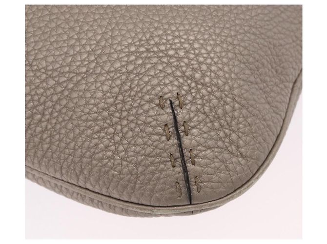 FENDI Celeria Shoulder Bag Leather Silver 8BT147 - vista 17