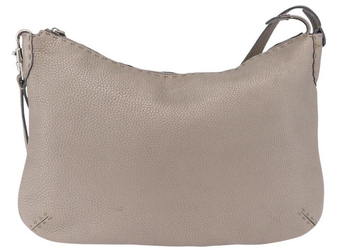 FENDI Celeria Shoulder Bag Leather Silver 8BT147 - vista 2
