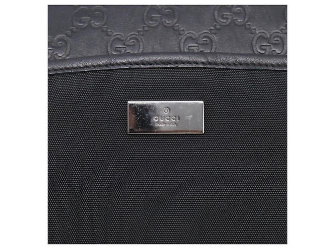 GUCCI GuccissimaGG Shoulder Bag Leather Black Silver 161822 - vista 14