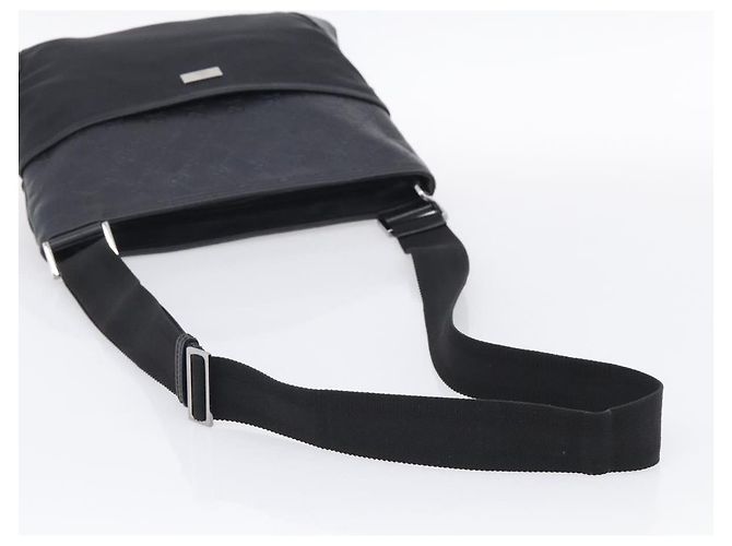 GUCCI GuccissimaGG Shoulder Bag Leather Black Silver 161822 - vista 7