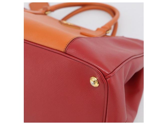 PRADA Galleria Hand Bag Saffiano 2way Orange Gold - vista 12