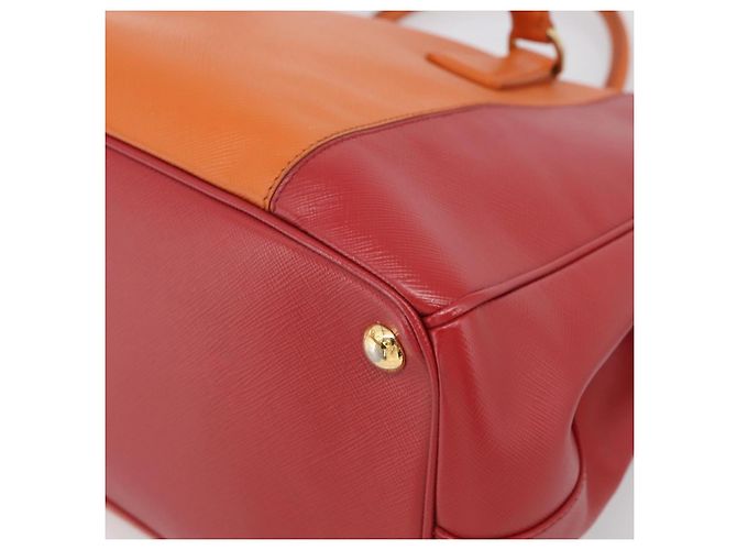 PRADA Galleria Hand Bag Saffiano 2way Orange Gold - vista 14