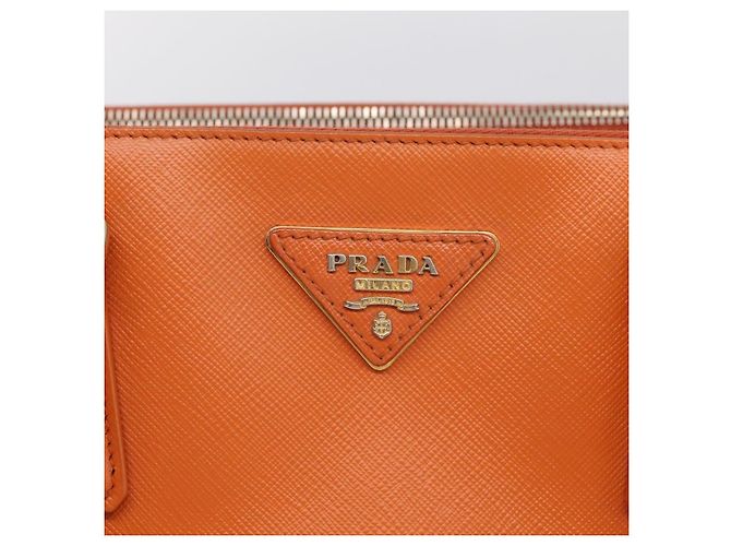PRADA Galleria Hand Bag Saffiano 2way Orange Gold - vista 17