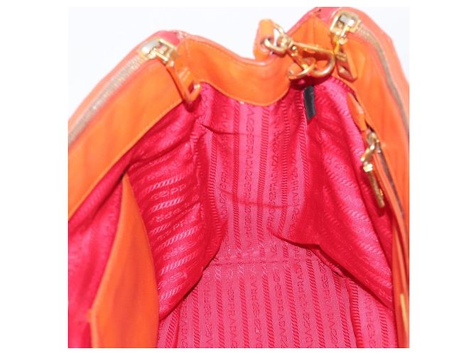 PRADA Galleria Hand Bag Saffiano 2way Orange Gold - vista 20