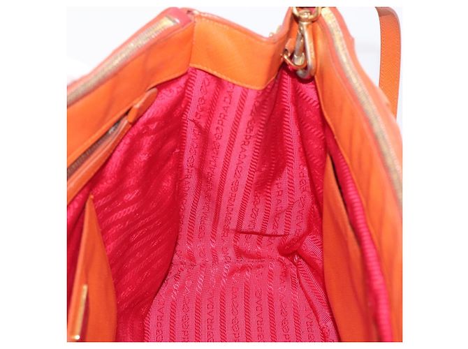 PRADA Galleria Hand Bag Saffiano 2way Orange Gold - vista 21
