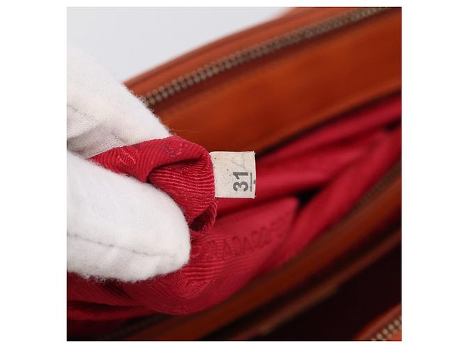 PRADA Galleria Hand Bag Saffiano 2way Orange Gold - vista 25