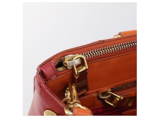 PRADA Galleria Hand Bag Saffiano 2way Orange Gold - vista 26