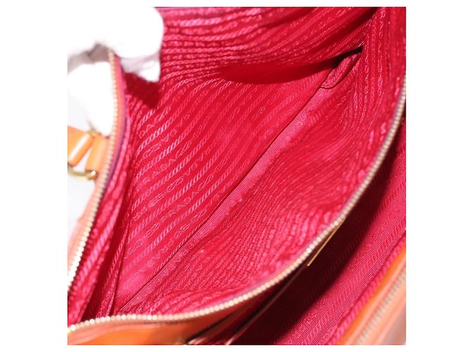 PRADA Galleria Hand Bag Saffiano 2way Orange Gold - vista 27