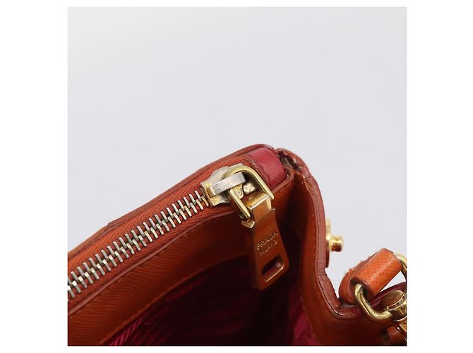 PRADA Galleria Hand Bag Saffiano 2way Orange Gold - vista 28