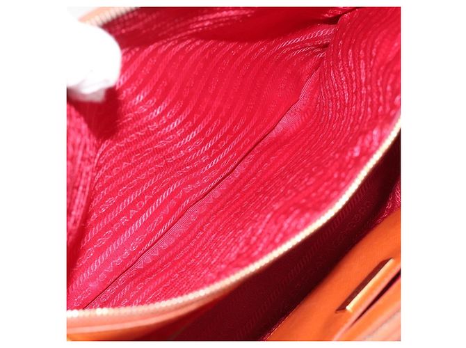 PRADA Galleria Hand Bag Saffiano 2way Orange Gold - vista 29