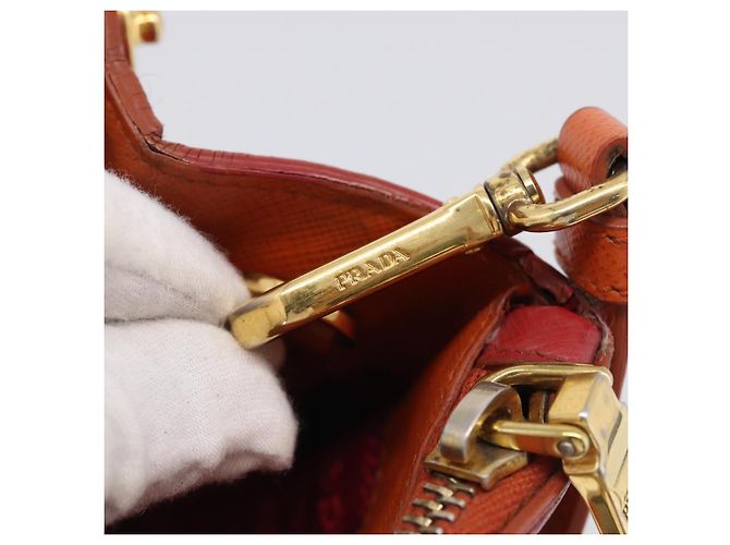 PRADA Galleria Hand Bag Saffiano 2way Orange Gold - vista 30